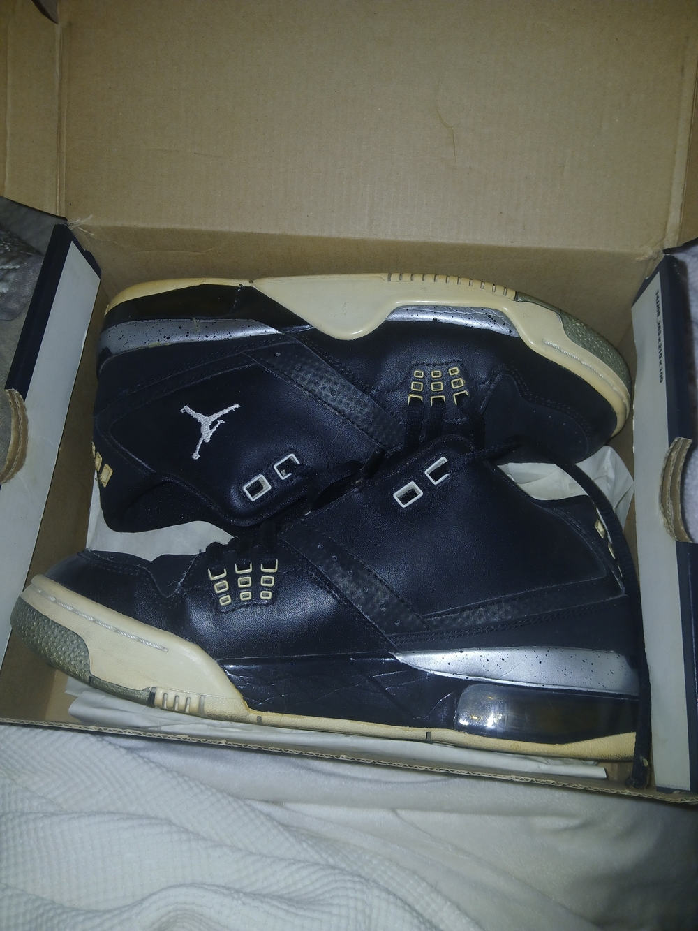Jordan Kid Black and Cream Retro Sneakers